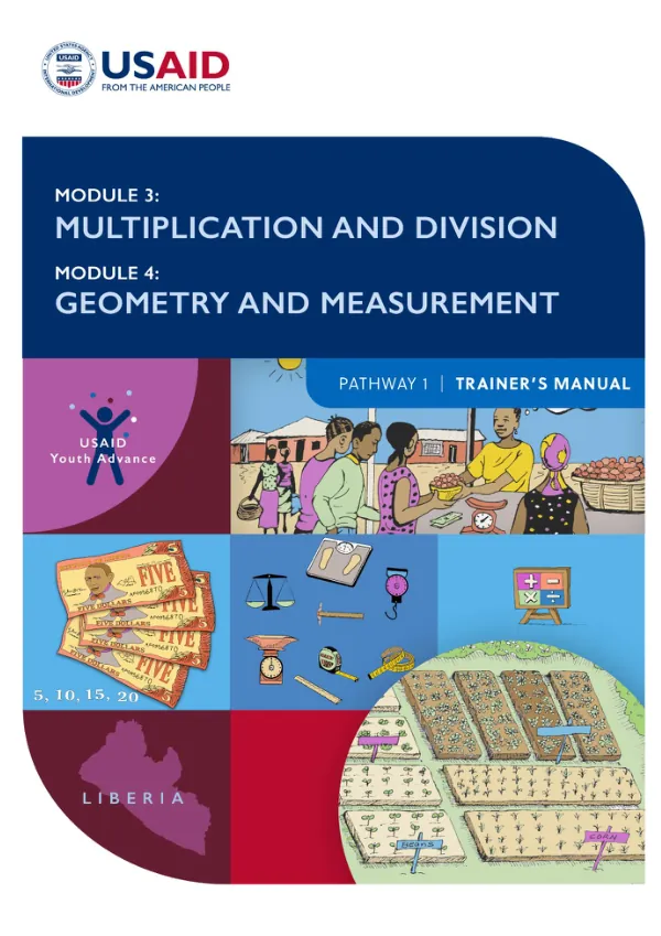 Trainer’s Manual for Pathway 1 Numeracy | USAID Youth Advance | Liberia