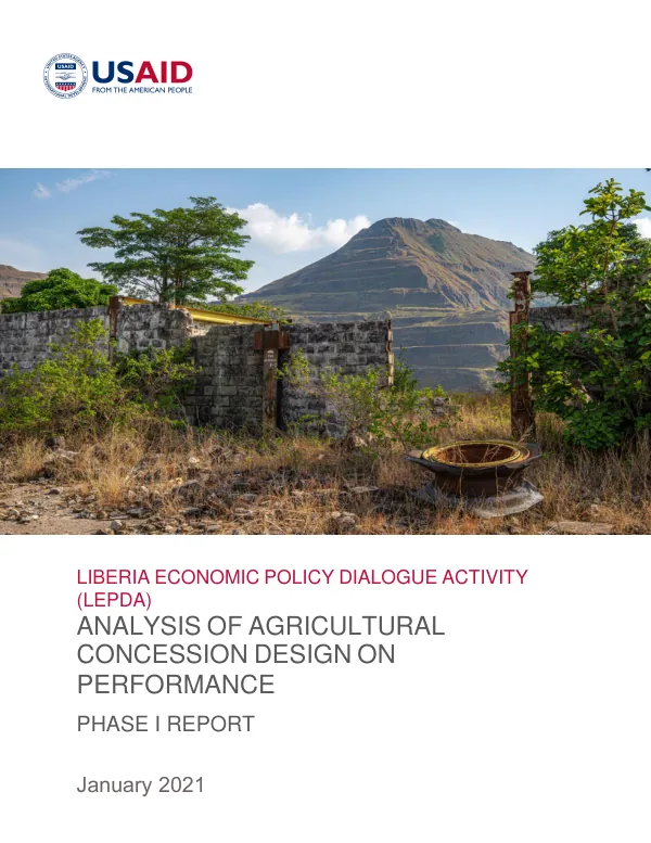 Analysis of Agricultural Concession Design Impact on Performance