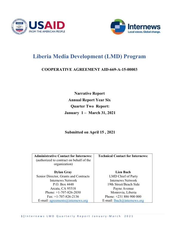 LMD Quarterly Report Cost Extension FY21 Q2