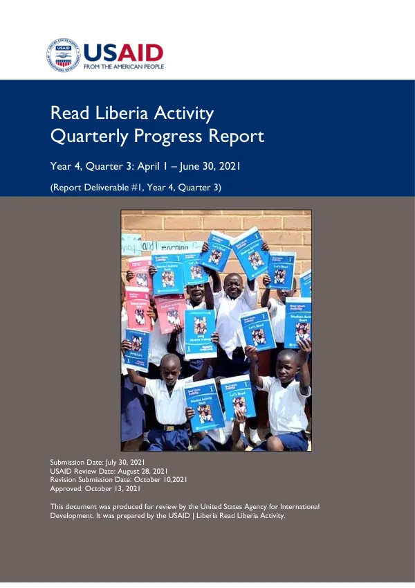 Read Liberia Activity Quarterly Progress Report