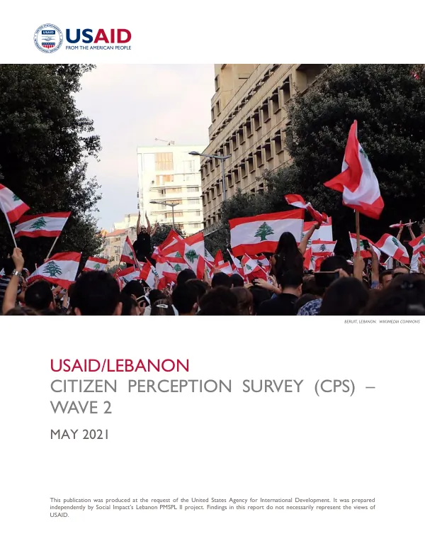 Lebanon Citizen Perception Survey (CPS) 2021, Wave 2