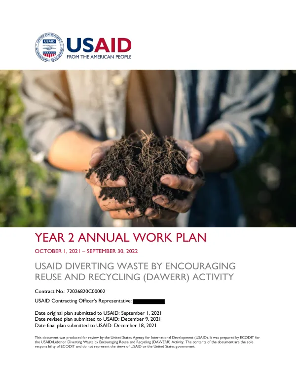 USAID DAWERR Y2 Annual Work Plan