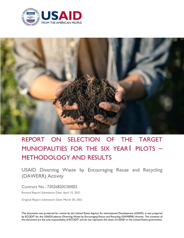 Report on Selection of the Target Municipalities for Year 1 Six Pilots