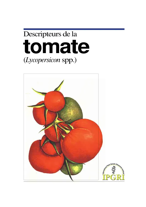 Descripteurs de la tomate