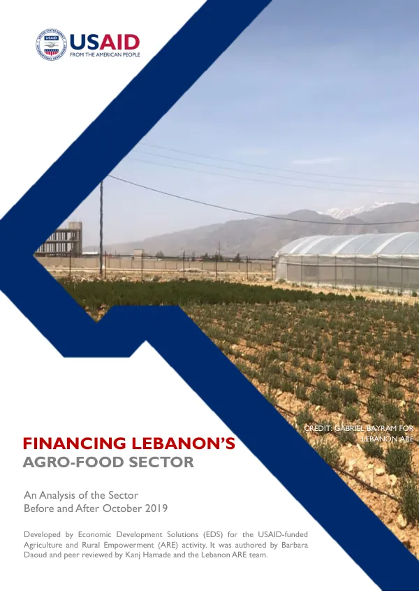 FINANCING LEBANON'S AGRO-FOOD SECTOR: An Analysis of the Sector Before and After October 2019