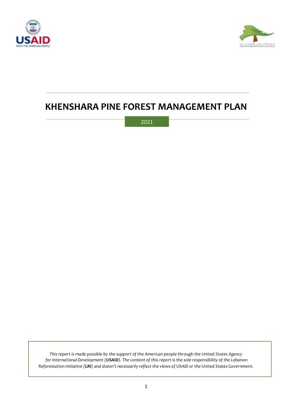 KHENSHARA PINE FOREST MANAGEMENT PLAN