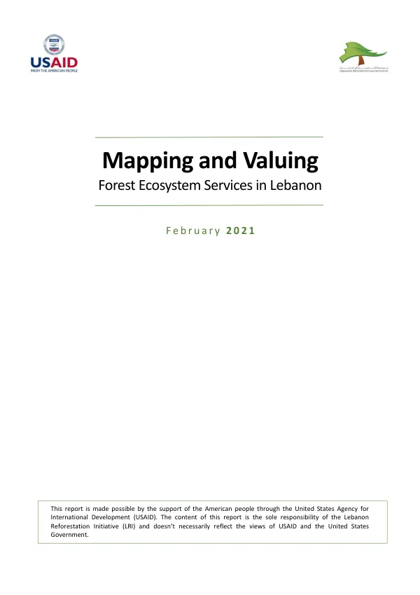 Mapping and Valuing Forest Ecosystem Services in Lebanon