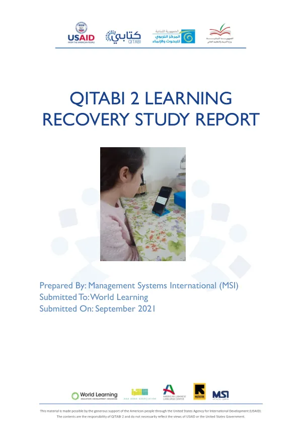 QITABI 2 Learning Recovery Study Report