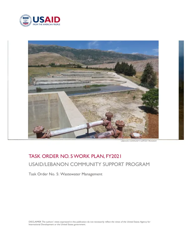 USAID/Lebanon Community Support Program Task Order No. 5 Work Plan, FY2021