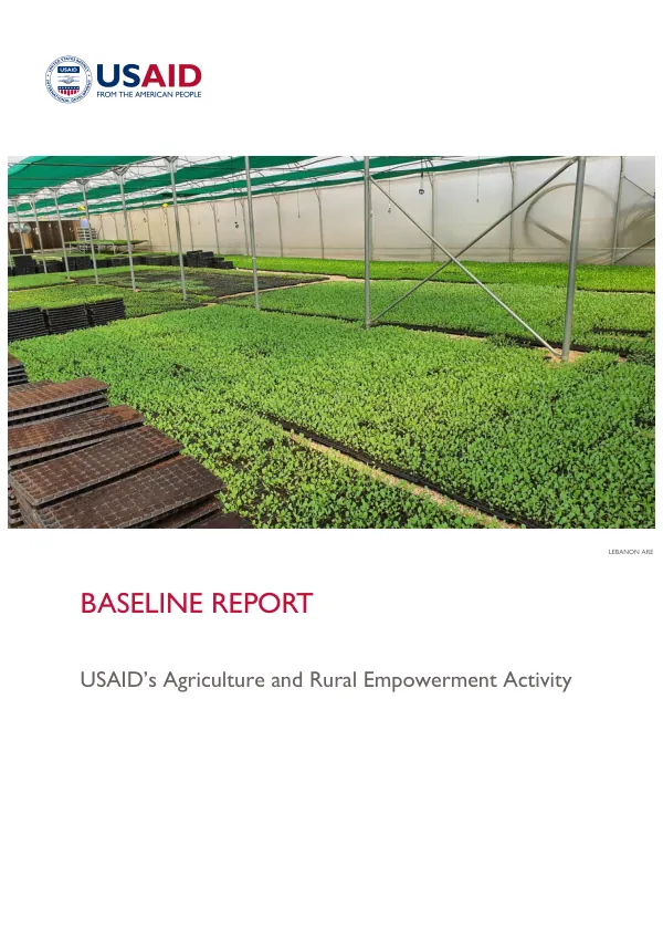 Baseline Report: USAID’s Agriculture and Rural Empowerment Activity in Lebanon
