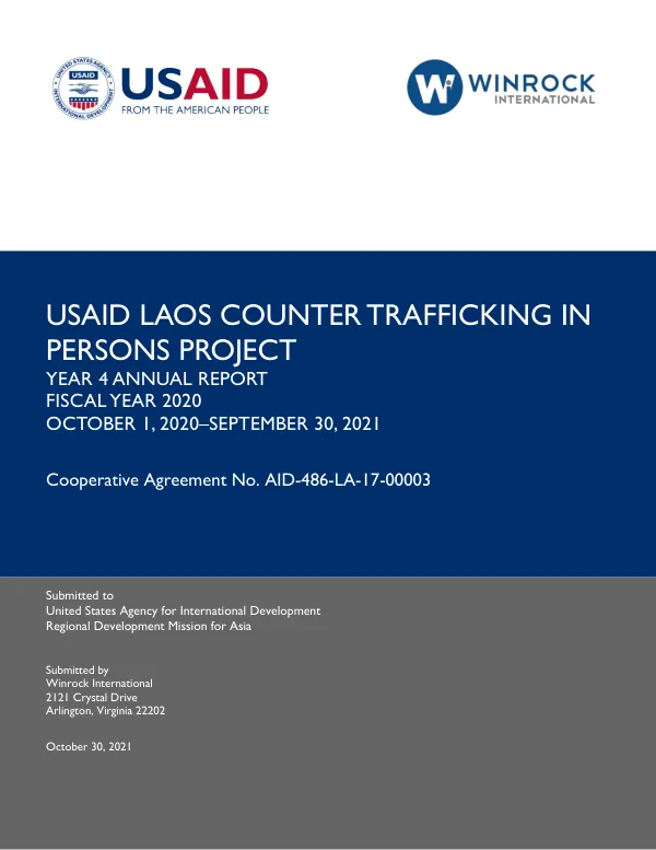 USAID Laos CTIP—Year 4 Annual Report