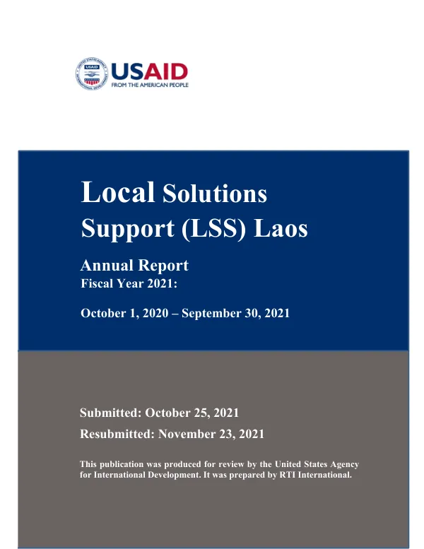 Local Solutions Support Laos, FY21 Annual Report