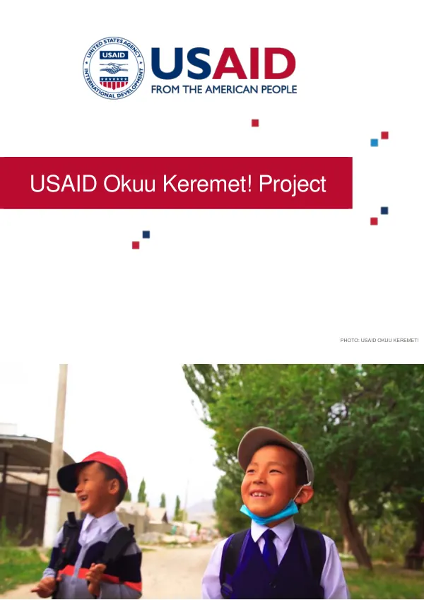 USAID Okuu Keremet! Project Year 2 – Quarterly Progress Report 3 (QPR3)