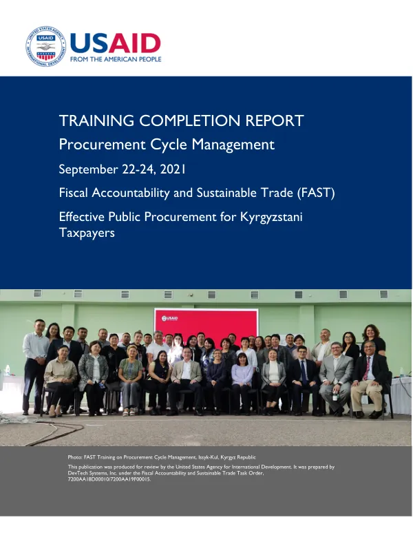 Training Completion Report: Procurement Cycle Management