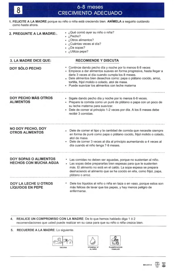 Recomendaciones para el Cuidado de la Madre y el Niño