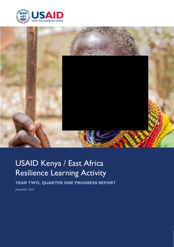 Year Two, Quarter One Progress Report: Resilience Learning Activity