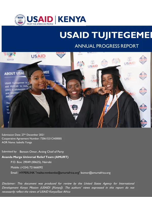USAID Tujitegemee Annual Progress Report FY21