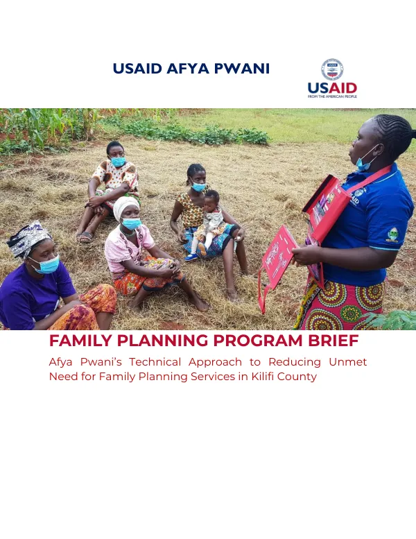 USAID Afya Pwani Family Planning Program Brief