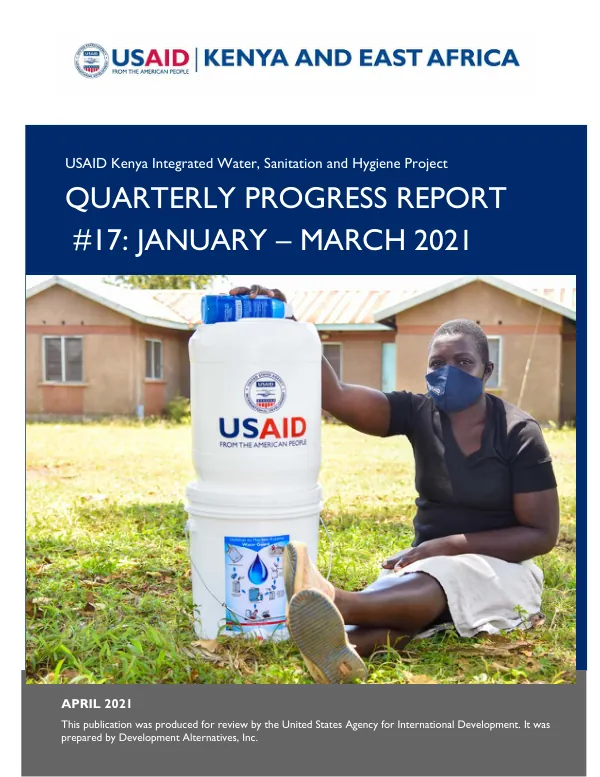 USAID/Kenya Integrated Water, Sanitation and Hygiene Project Quarterly Progress Report for Q2 FY 2021