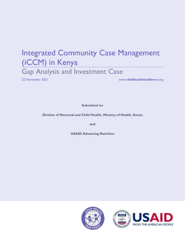 Gap Analysis and Investment Case for Integrated Community Case Management (iCCM) in Kenya