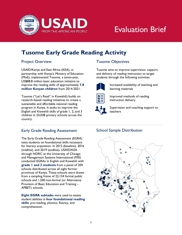 Tusome (“Let’s Read”) External Evaluation