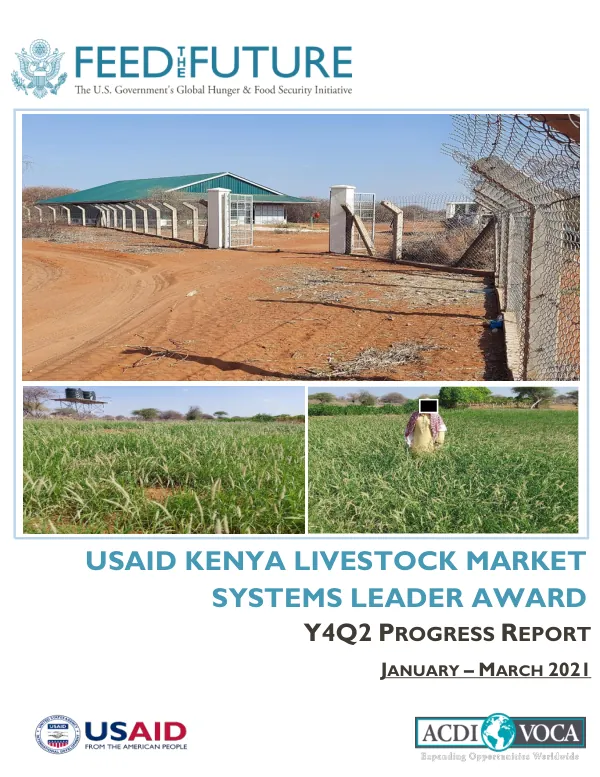 USAID/Kenya Livestock Market System Leader Award FY20/21 Q2 Progress Report