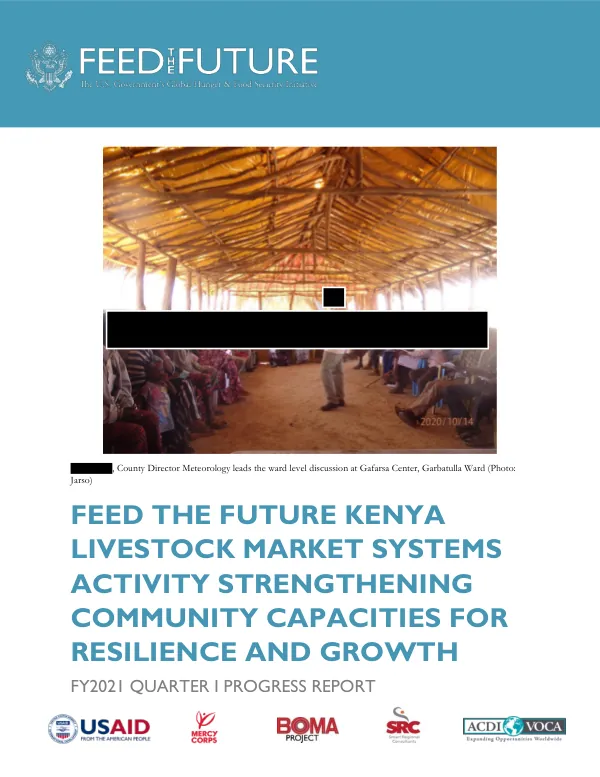 FY2021 Q1 Progress Report: Strengthening Community Capacities for Resilience and Growth