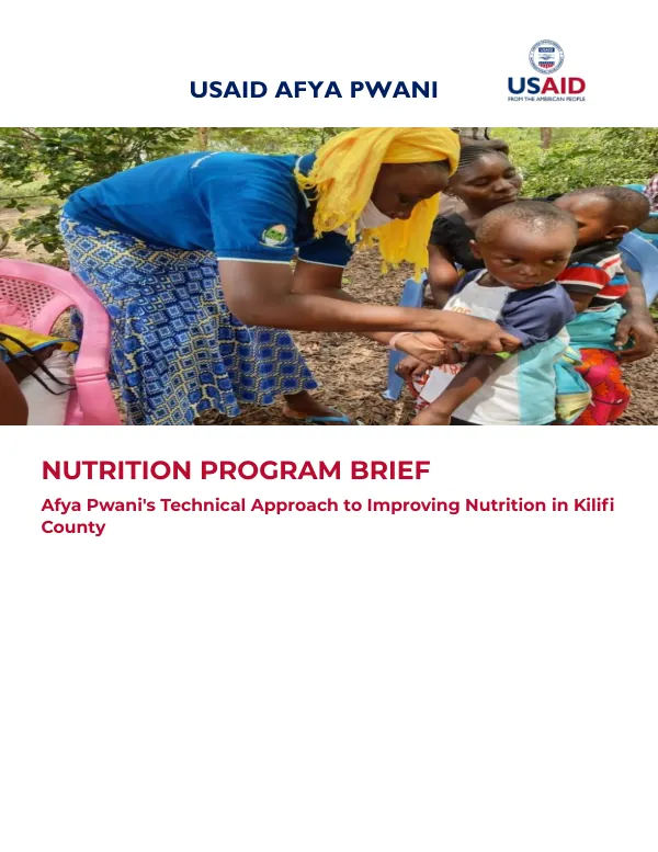 USAID Afya Pwani Nutrition Program Brief