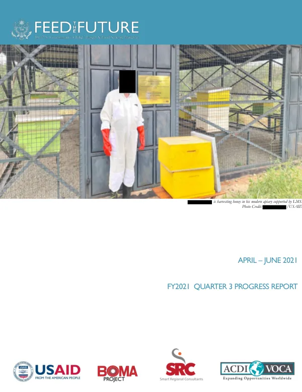 FY2021 QUARTER 3 PROGRESS REPORT: Feed the Future Kenya Livestock Market Systems Activity - Expanding Economic Opportunities Award (AA1)