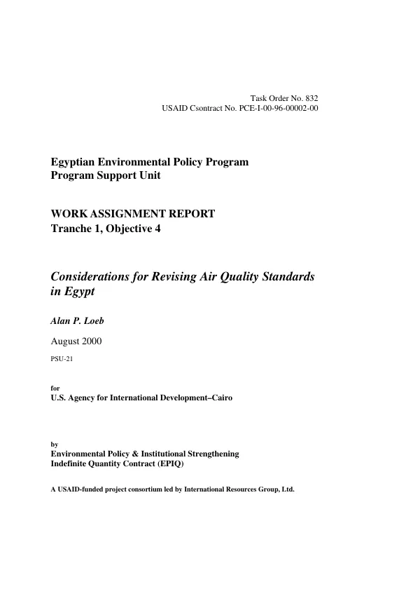 Report on the CAPPA Workshop in Amman, Jordan, June - July, 1988