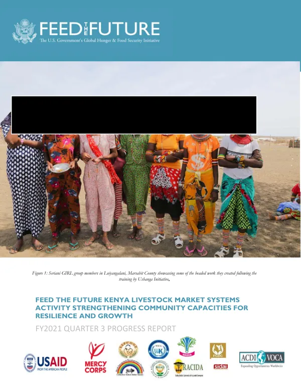 FY 2021 Q3 Progress Report: Strengthening Community Capacities for Resilience and Growth (AA2)