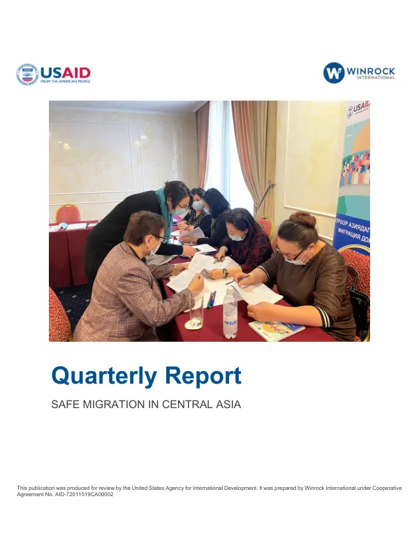 Quarterly Performance Report – Quarter 2 FY 2021: Safe Migration in Central Asia