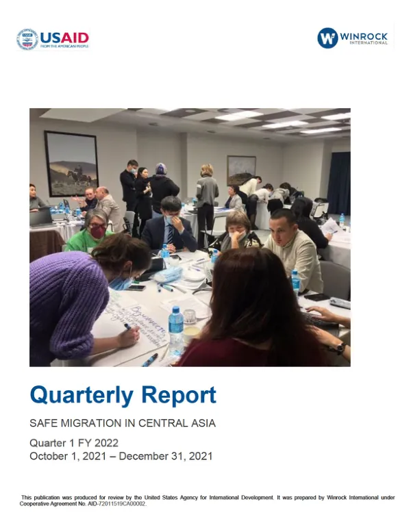 Quarterly Report: Safe Migration in Central Asia October 1, 2021 - December 31, 2021