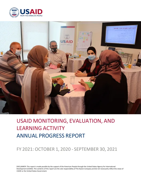 USAID Monitoring, Evaluation, and Learning Activity: Annual Progress Report FY 2021