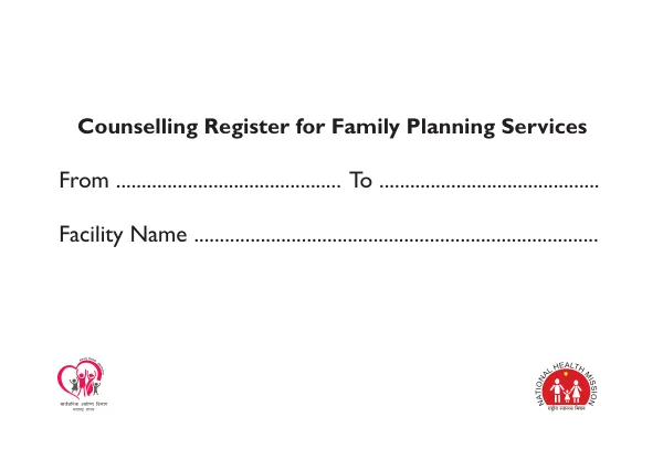 Counselling Register for Family Planning Services