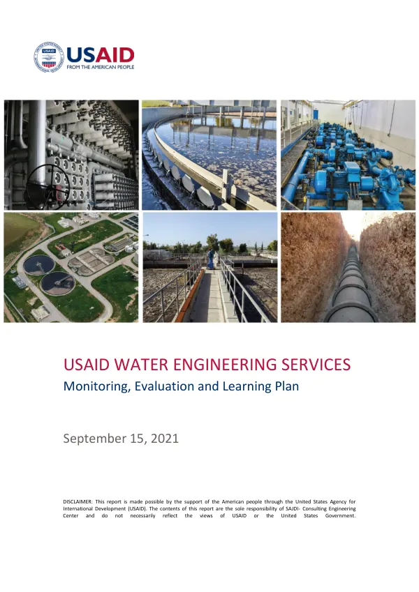 USAID WATER ENGINEERING SERVICES Monitoring, Evaluation and Learning Plan