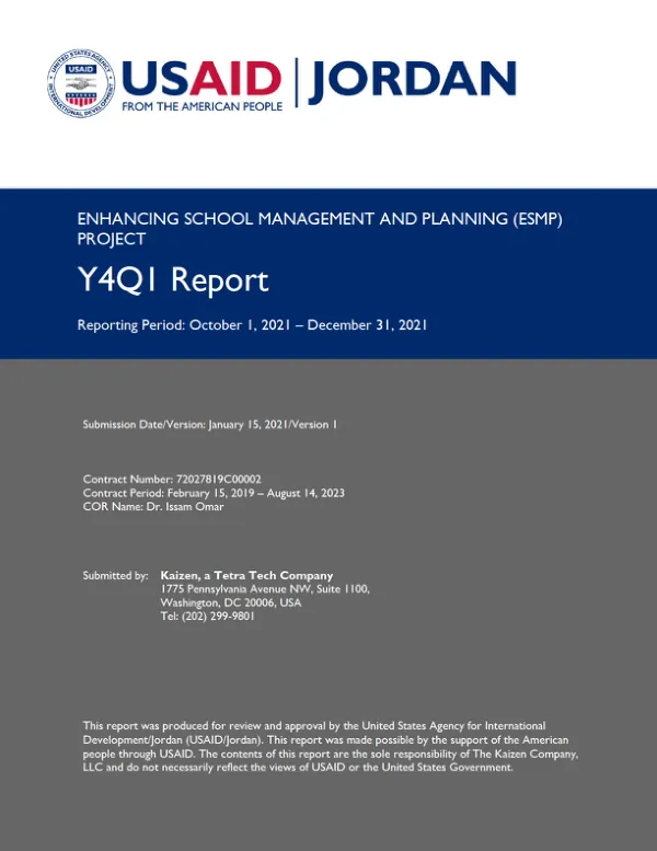 ESMP Y4Q1 Progress Report