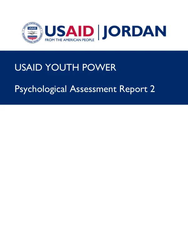 Psychological Assessment Report 2: Improved Opportunity, Well-being and Civic Engagement for Youth
