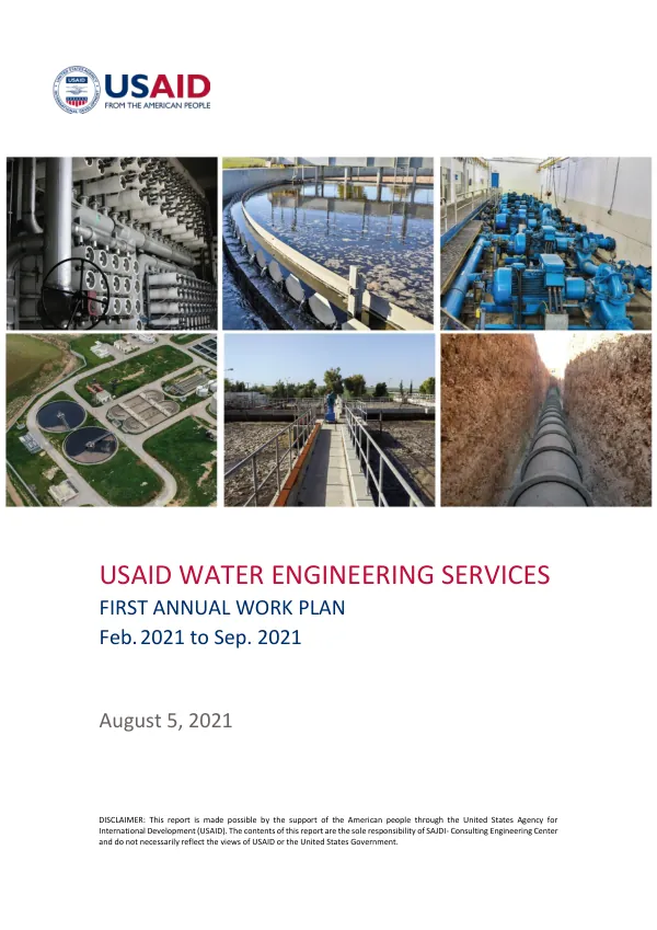 USAID WATER ENGINEERING SERVICES FIRST ANNUAL WORK PLAN