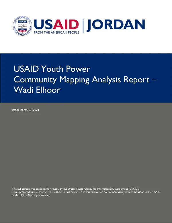 USAID Youth Power Wadi Elhoor Community Mapping Report