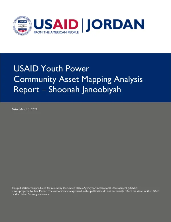 USAID Youth Power Shoonah Janoobiyah Community Asset Mapping Report