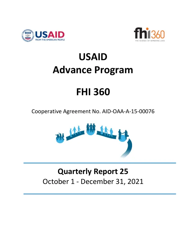 Quarterly Report 25: October 1 - December 31, 2021