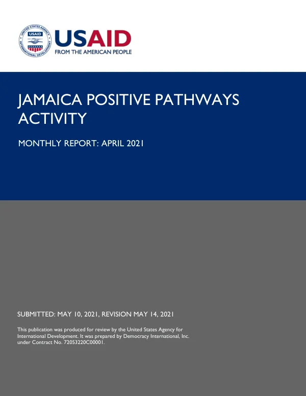 Monthly Report: April 2021 - Positive Pathways Activity