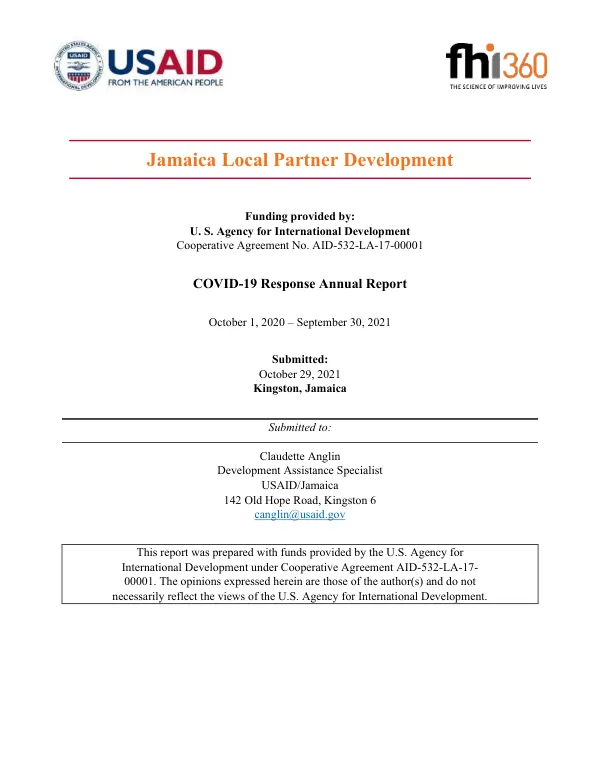 COVID-19 Response Annual Report