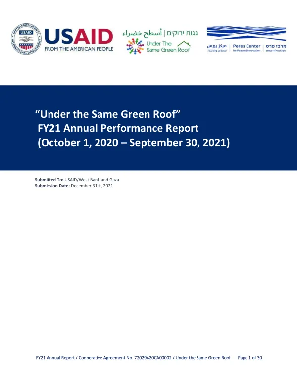 FY21 Annual Performance Report (October 1, 2020 – September 30, 2021)
