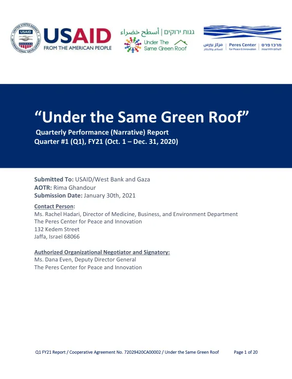 Q1 FY21 Report: Under the Same Green Roof