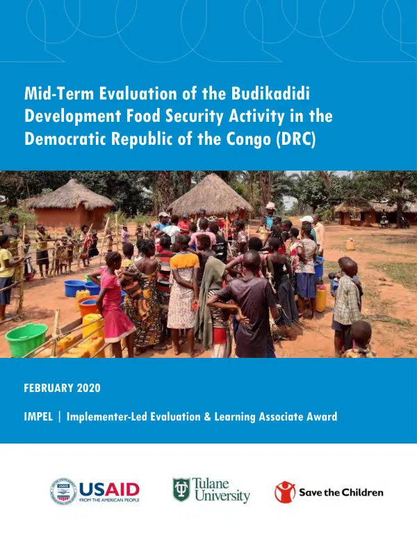 Mid-term evaluation of the budikadidi development food security activity in the Democratic Republic of the Congo (DRC)