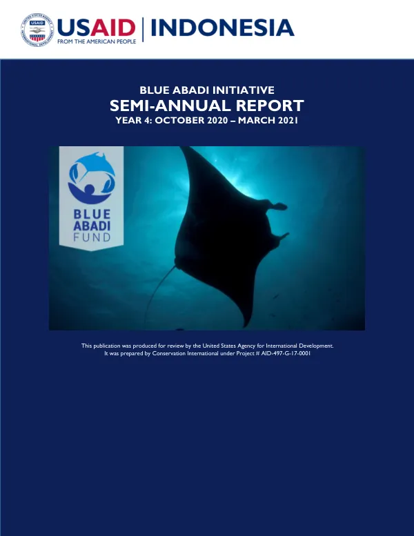 Blue Abadi Initiative Semi-Annual Report Year 4: October 2020 – March 2021