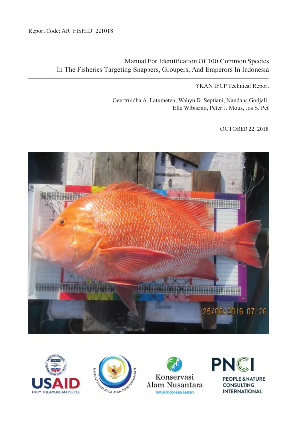 Manual for identification of 100 common species in the fisheries targeting snappers, groupers, and emperors in Indonesia