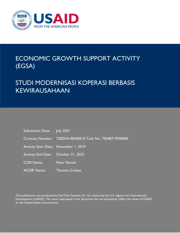 STUDI MODERNISASI KOPERASI BERBASIS KEWIRAUSAHA